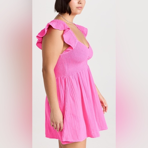 LoveShackFancy Athalia Mini Dress - Flirty Fuchsia - Size XS - Picture 4 of 16